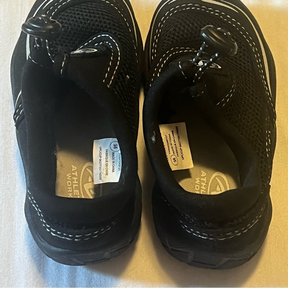 Athletic Works Black Sneakers with Suede Finish